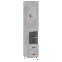 Thumbnail for Highboard Betongrau 34,5x34x180 cm Holzwerkstoff