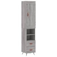 Thumbnail for Highboard Grau Sonoma 34,5x34x180 cm Holzwerkstoff