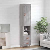 Thumbnail for Highboard Grau Sonoma 34,5x34x180 cm Holzwerkstoff
