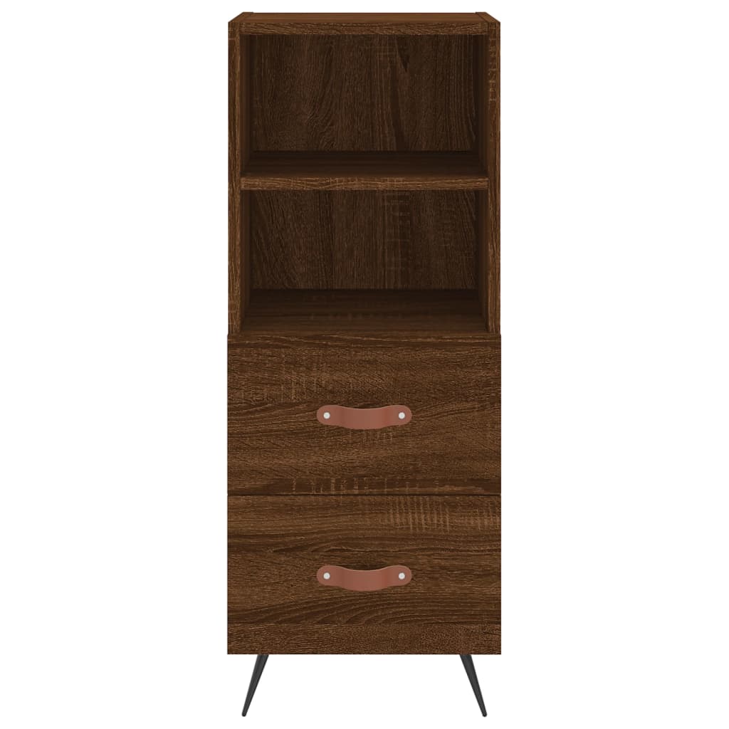Highboard Braun Eichen-Optik 34,5x34x180 cm Holzwerkstoff