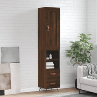 Thumbnail for Highboard Braun Eichen-Optik 34,5x34x180 cm Holzwerkstoff
