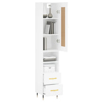 Thumbnail for Highboard Weiß 34,5x34x180 cm Holzwerkstoff