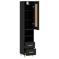Thumbnail for Highboard Schwarz 34,5x34x180 cm Holzwerkstoff