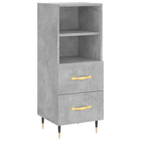 Thumbnail for Highboard Betongrau 34,5x34x180 cm Holzwerkstoff