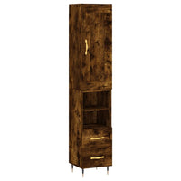 Thumbnail for Highboard Räuchereiche 34,5x34x180 cm Holzwerkstoff