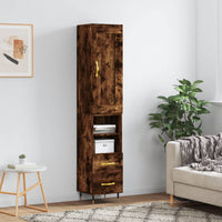 Thumbnail for Highboard Räuchereiche 34,5x34x180 cm Holzwerkstoff