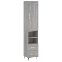 Thumbnail for Highboard Grau Sonoma 34,5x34x180 cm Holzwerkstoff