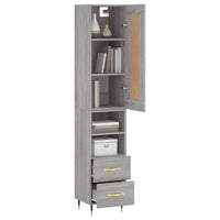 Thumbnail for Highboard Grau Sonoma 34,5x34x180 cm Holzwerkstoff