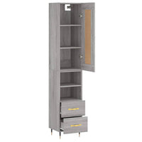 Thumbnail for Highboard Grau Sonoma 34,5x34x180 cm Holzwerkstoff