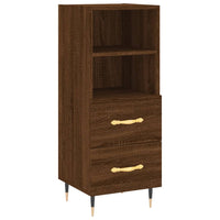 Thumbnail for Highboard Braun Eichen-Optik 34,5x34x180 cm Holzwerkstoff