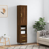 Thumbnail for Highboard Braun Eichen-Optik 34,5x34x180 cm Holzwerkstoff