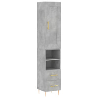 Thumbnail for Highboard Betongrau 34,5x34x180 cm Holzwerkstoff