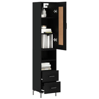 Thumbnail for Highboard Schwarz 34,5x34x180 cm Holzwerkstoff