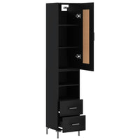 Thumbnail for Highboard Schwarz 34,5x34x180 cm Holzwerkstoff