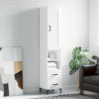 Thumbnail for Highboard Hochglanz-Weiß 34,5x34x180 cm Holzwerkstoff