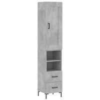 Thumbnail for Highboard Betongrau 34,5x34x180 cm Holzwerkstoff