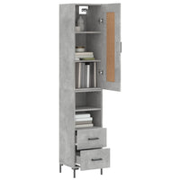 Thumbnail for Highboard Betongrau 34,5x34x180 cm Holzwerkstoff