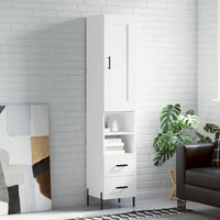 Thumbnail for Highboard Weiß 34,5x34x180 cm Holzwerkstoff