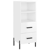 Thumbnail for Highboard Hochglanz-Weiß 34,5x34x180 cm Holzwerkstoff