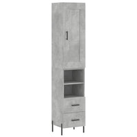 Thumbnail for Highboard Betongrau 34,5x34x180 cm Holzwerkstoff