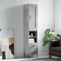 Thumbnail for Highboard Betongrau 34,5x34x180 cm Holzwerkstoff