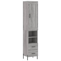 Thumbnail for Highboard Grau Sonoma 34,5x34x180 cm Holzwerkstoff