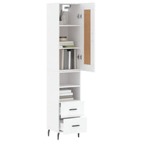 Thumbnail for Highboard Weiß 34,5x34x180 cm Holzwerkstoff