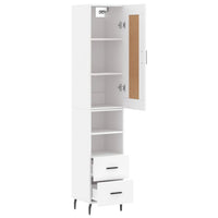 Thumbnail for Highboard Weiß 34,5x34x180 cm Holzwerkstoff
