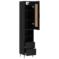 Thumbnail for Highboard Schwarz 34,5x34x180 cm Holzwerkstoff