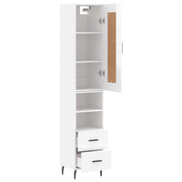 Thumbnail for Highboard Hochglanz-Weiß 34,5x34x180 cm Holzwerkstoff