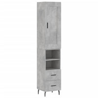 Thumbnail for Highboard Betongrau 34,5x34x180 cm Holzwerkstoff