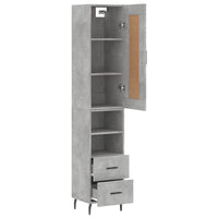 Thumbnail for Highboard Betongrau 34,5x34x180 cm Holzwerkstoff