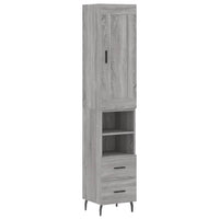 Thumbnail for Highboard Grau Sonoma 34,5x34x180 cm Holzwerkstoff