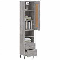 Thumbnail for Highboard Grau Sonoma 34,5x34x180 cm Holzwerkstoff