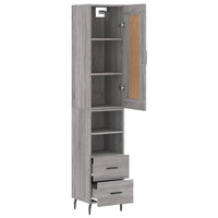 Thumbnail for Highboard Grau Sonoma 34,5x34x180 cm Holzwerkstoff
