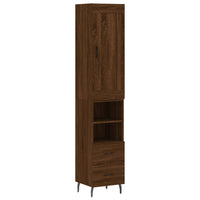 Thumbnail for Highboard Braun Eichen-Optik 34,5x34x180 cm Holzwerkstoff