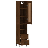 Thumbnail for Highboard Braun Eichen-Optik 34,5x34x180 cm Holzwerkstoff