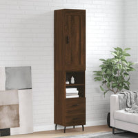 Thumbnail for Highboard Braun Eichen-Optik 34,5x34x180 cm Holzwerkstoff