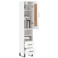 Thumbnail for Highboard Hochglanz-Weiß 34,5x34x180 cm Holzwerkstoff