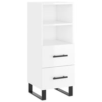 Thumbnail for Highboard Hochglanz-Weiß 34,5x34x180 cm Holzwerkstoff