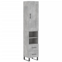 Thumbnail for Highboard Betongrau 34,5x34x180 cm Holzwerkstoff