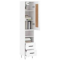 Thumbnail for Highboard Hochglanz-Weiß 34,5x34x180 cm Holzwerkstoff