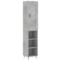 Thumbnail for Highboard Betongrau 34,5x34x180 cm Holzwerkstoff
