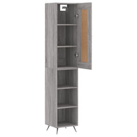 Thumbnail for Highboard Grau Sonoma 34,5x34x180 cm Holzwerkstoff