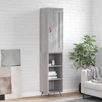 Thumbnail for Highboard Grau Sonoma 34,5x34x180 cm Holzwerkstoff