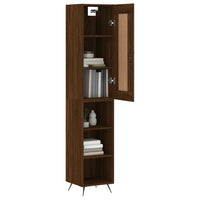 Thumbnail for Highboard Braun Eichen-Optik 34,5x34x180 cm Holzwerkstoff
