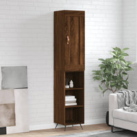 Thumbnail for Highboard Braun Eichen-Optik 34,5x34x180 cm Holzwerkstoff