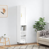 Thumbnail for Highboard Weiß 34,5x34x180 cm Holzwerkstoff