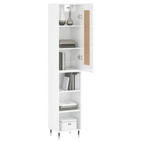 Thumbnail for Highboard Hochglanz-Weiß 34,5x34x180 cm Holzwerkstoff