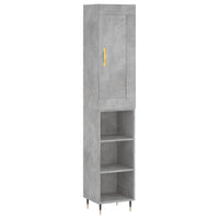Thumbnail for Highboard Betongrau 34,5x34x180 cm Holzwerkstoff